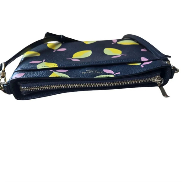 Kate Spade Margaux Lemons Convertible Crossbody Navy Blue Purse - Picture 7 of 11